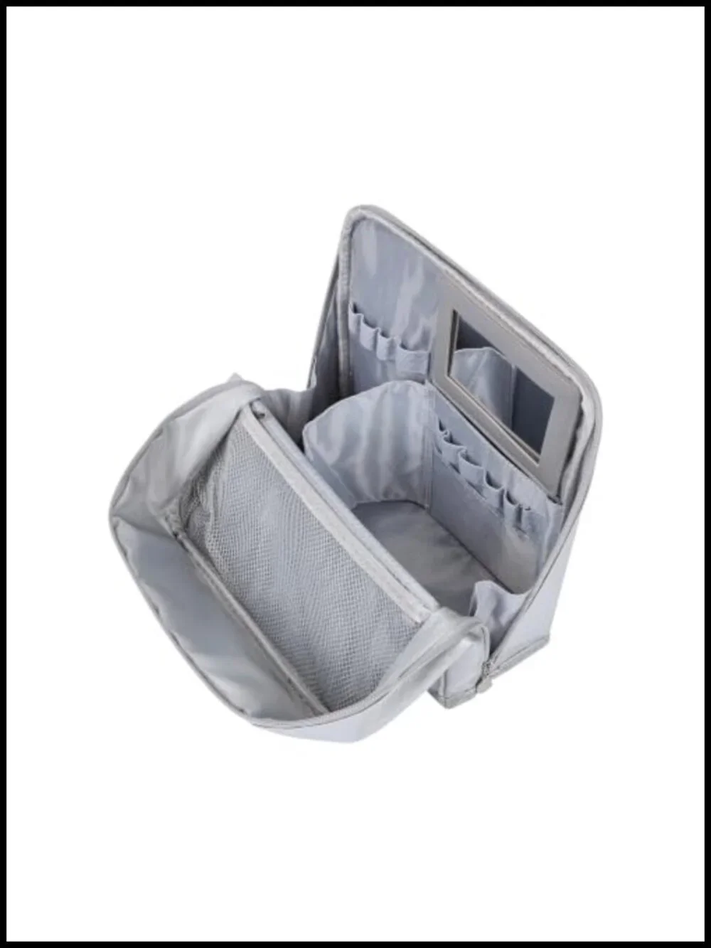 Large Travel Makeup Bag Stand Up Faux Leather Toiletry Organizer Cosmetic Case